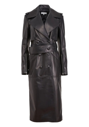 Fleur Du Mal Moto leather trench coat - Black