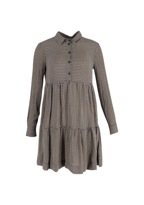 GANNI long-sleeve mini dress - Brown