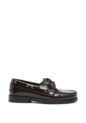 VINNY'S Bettie lace-up boat shoes - Brown