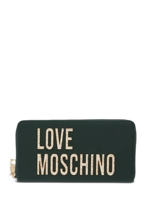 Love Moschino logo-lettering wallet - Green
