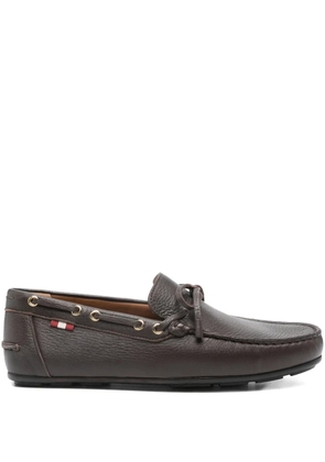 Bally Clarkson tie-detail boat shoes - Brown