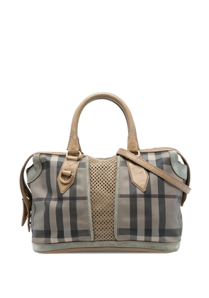 Burberry Pre-Owned 2000-2017 House Check Canvas satchel - Brown