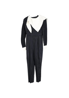 Fendi Pre-Owned scarf-detail long-sleeve jumpsuit - Black