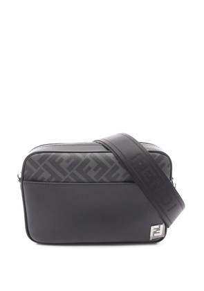 Fendi Pre-Owned 2010-2025 Leather and Coated Canvas FF Squared Camera Bag crossbody bag - Black