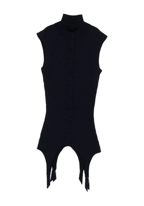 Jean Paul Gaultier ribbed sleeveless top - Blue