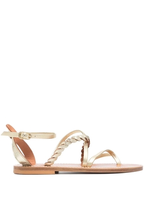 K. Jacques Malouine metallic strappy sandals - Gold
