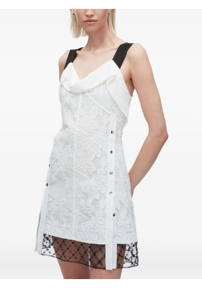 3.1 Phillip Lim lace-insert eyelet mini dress - White