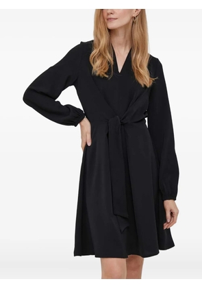 DKNY tie-fastening long-sleeve dress - Black