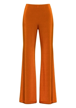 Maccapani Easy laminated wide-leg trousers - Orange