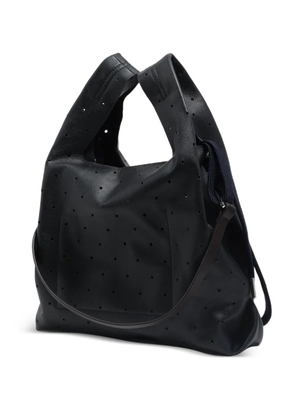 Bimba y Lola perforated drawstring shoulder bag - Black