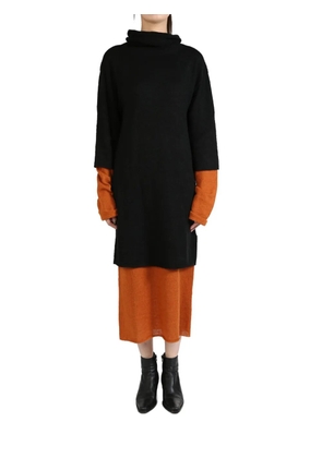 Issey Miyake layered midi dress - Black