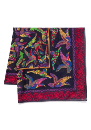 Ferragamo Pre-Owned 1990's animals-print scarf - Purple