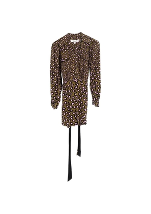 Diane Von Furstenberg Vintage Ella wrap-effect leopard-print playsuit - Brown