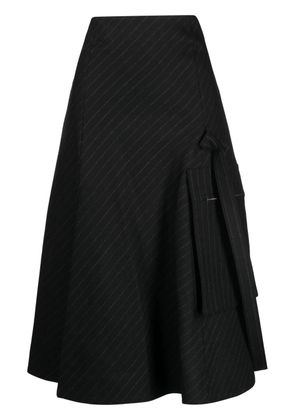 sacai pinstripe wool skirt - Black