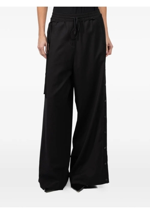 Isabel Benenato drawstring button trousers - Black