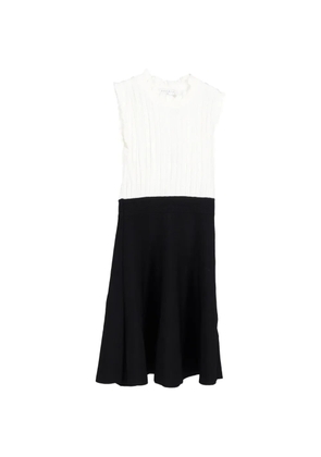 SANDRO Edda two-tone knitted mini dress - White