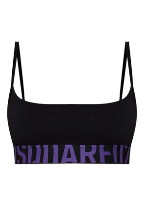 DSQUARED2 logo-band bralette - Black
