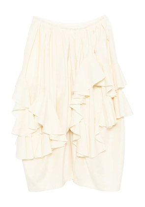 Comme Des Garçons Comme Des Garçons ruffled trousers - Neutrals