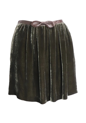 SANDRO bow-detail mini skirt - Green