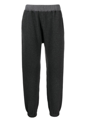 White Mountaineering ribbed track cotton-blend pants - Grey
