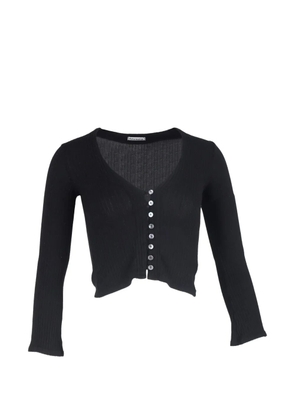 Reformation buttoned cropped cardigan - Black