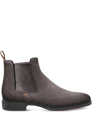 Santoni elasticated-panel suede boots - Grey