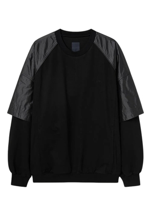 Juun.J panelled sweatshirt - Black