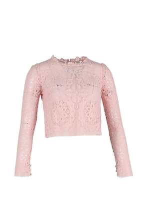 Temperley London lace cropped top - Pink