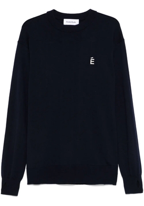 Études Studio round-neck merino sweater - Blue