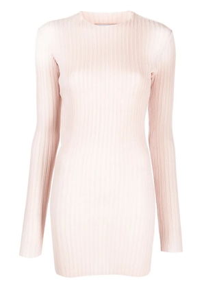 Ludovic de Saint Sernin pleated long-sleeved minidress - Pink