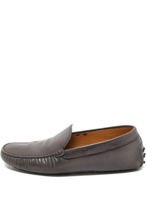 Tod's Vintage Pebble-leather detail loafers - Brown
