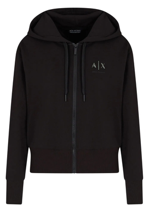 Armani Exchange logo-print hoodie - Black