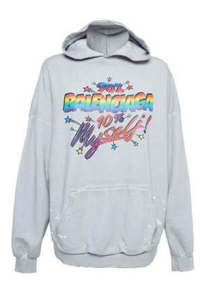 Balenciaga Pre-Owned graphic-print hoodie - Grey
