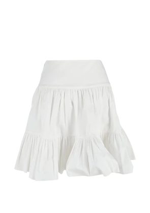Oscar de la Renta Pre-Owned tiered mini skirt - White