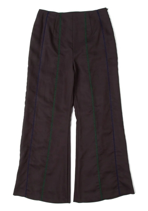 Muller Of Yoshiokubo stripe-detailing trousers - Black