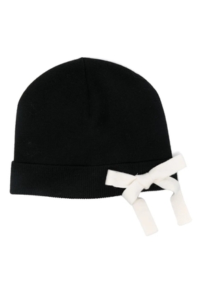Viktor & Rolf bow-embellished beanie hat - Black
