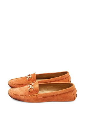 Ferragamo Pre-Owned suede loafers - Orange