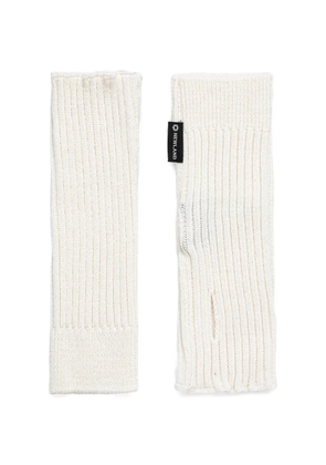NEWLAND ribbed label gloves - Neutrals
