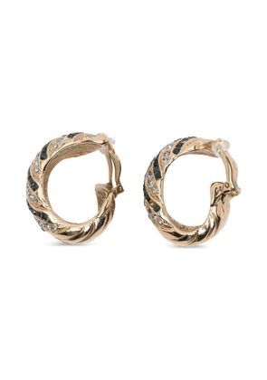 Saint Laurent Pre-Owned 1980-2000s rhinestone hoop earrings - Gold