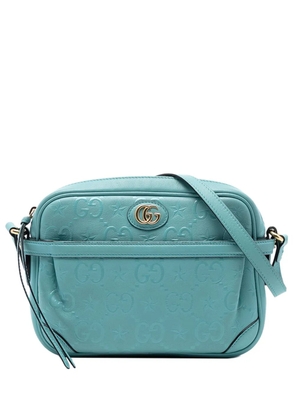Gucci Pre-Owned 2016-2025 GG Star Embossed Leather crossbody bag - Blue