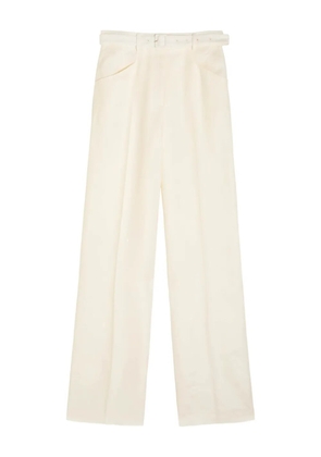 Gabriela Hearst belted straight trousers - Neutrals