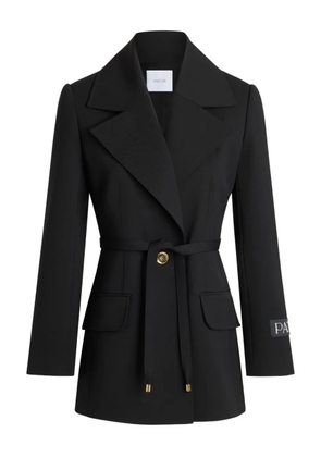 Patou single-breasted belted wool jacket - Black