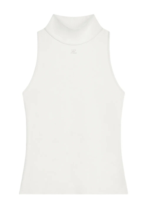 Courrèges heritage knited vest - White