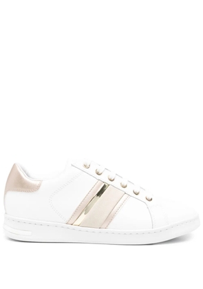 Geox Jaysen leather panelled lace-up sneakers - White