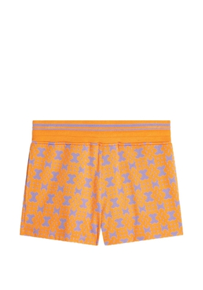 DRIES VAN NOTEN ribbed jacquard shorts - Gold