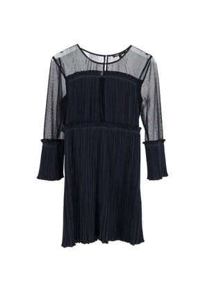 Maje sheer-sleeve mini dress - Blue