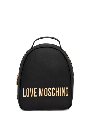 Love Moschino logo-lettering backpack - Black