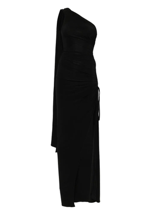 Atu Body Couture asymmetric ruched maxi dress - Black