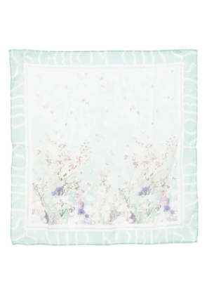 Saiid Kobeisy silk chiffon scarf - Blue