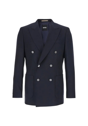 BOSS double-breasted wool blazer - Blue